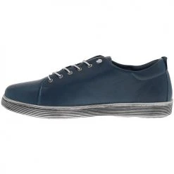 Andrea Conti Baskets basses en cuir Couleur Bleu jean -Andrea Conti Soldes 23068757 500 C